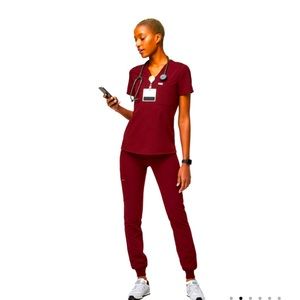 Figs burgundy scrubs
